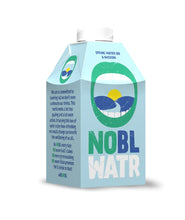 Load image into Gallery viewer, NOBL WATR 24 x 500ml - NOBL WATR UK Sprink water in a 94% plant based carton which is 100% recyclable