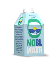Load image into Gallery viewer, NOBL WATR 24 x 500ml - NOBL WATR UK Sprink water in a 94% plant based carton which is 100% recyclable
